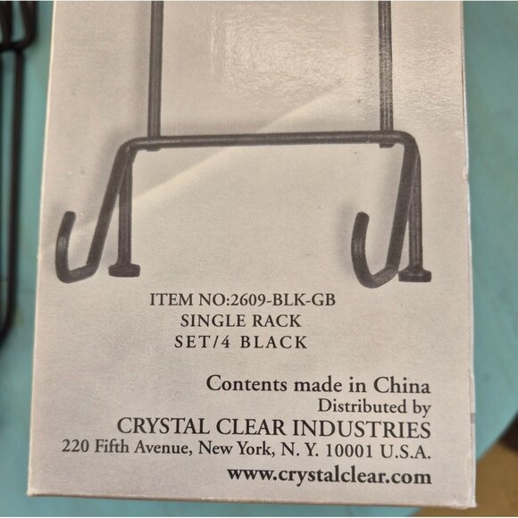 Decorative Black Metal Plate Stands Set 4 - Picture 10 of 10